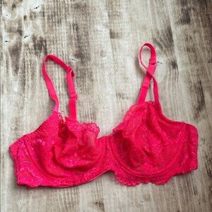 La Senza Pink Lace Underwire Balconette Bra